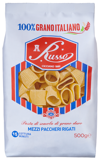 Russo Di Cicciano Mezzi Paccheri Rigati Gr 500