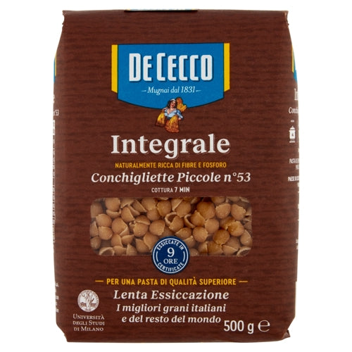 De Cecco Integrale Conchigliette Piccolo N.53 Gr 500