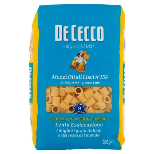 De Cecco Mezzi Ditali Lisci N.158 Gr 500