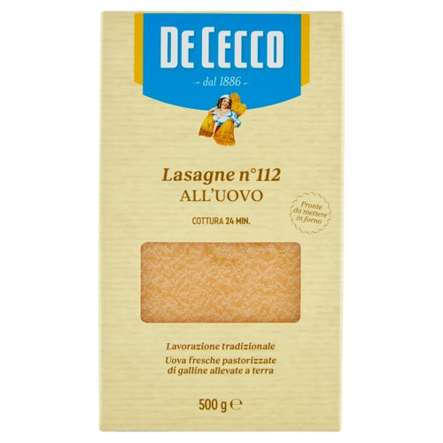 De Cecco Lasagne All'uovo N.112 Gr 500