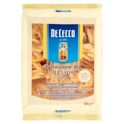 De Cecco Fettuccine All'uovo Nr.303 Gr 500