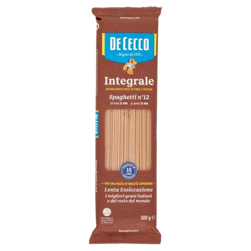 De Cecco Integrale Spaghetti N.12 Gr 500