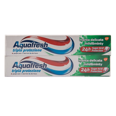 Aquafresch Dentifricio Menta Delicata Duopack 2*75 Ml