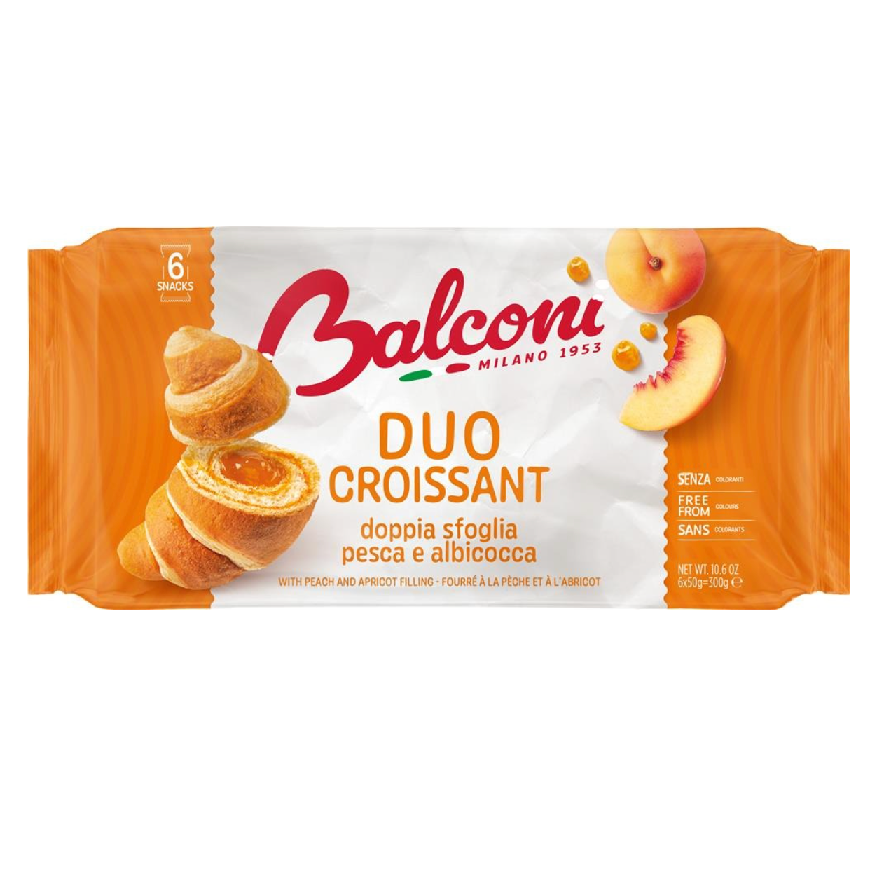 Balconi Croissant Duo Soppia Sfoglia Pesca/Albicocca Gr.300