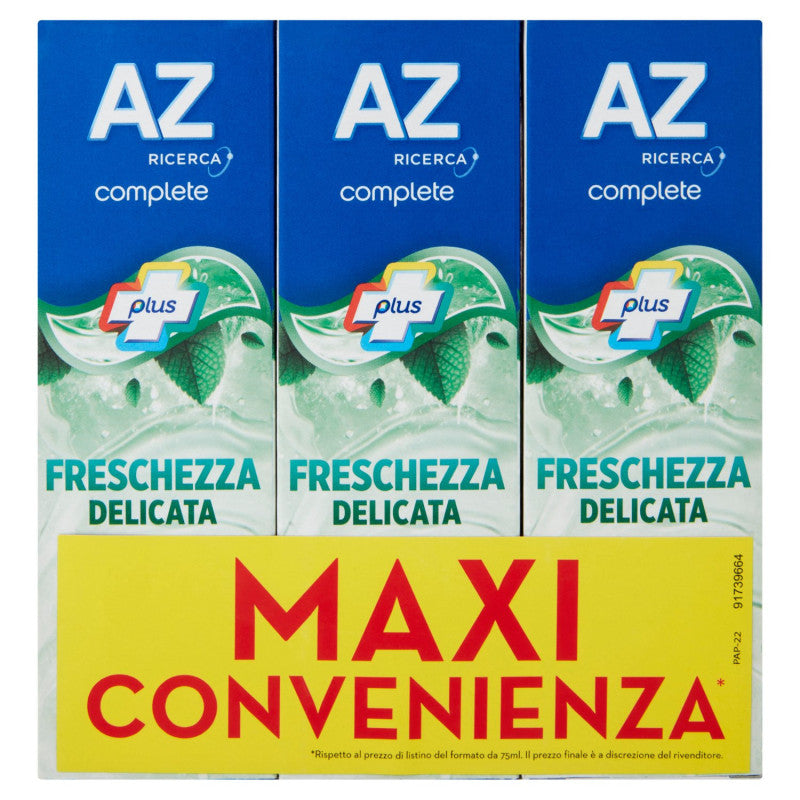 Az Dentifricio Freschezza Delicata 65 Mlx3