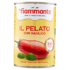 La Fiammante Pelati Basilico Gr 400