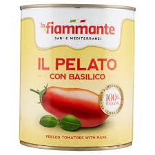 La Fiammante Pelati Basilico Gr 800