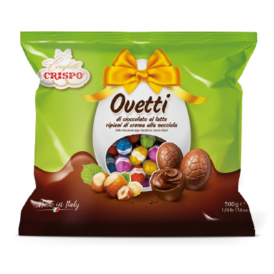 Crispo Ovetti Latte Ripieni Dicrema Nocciola Gr 500