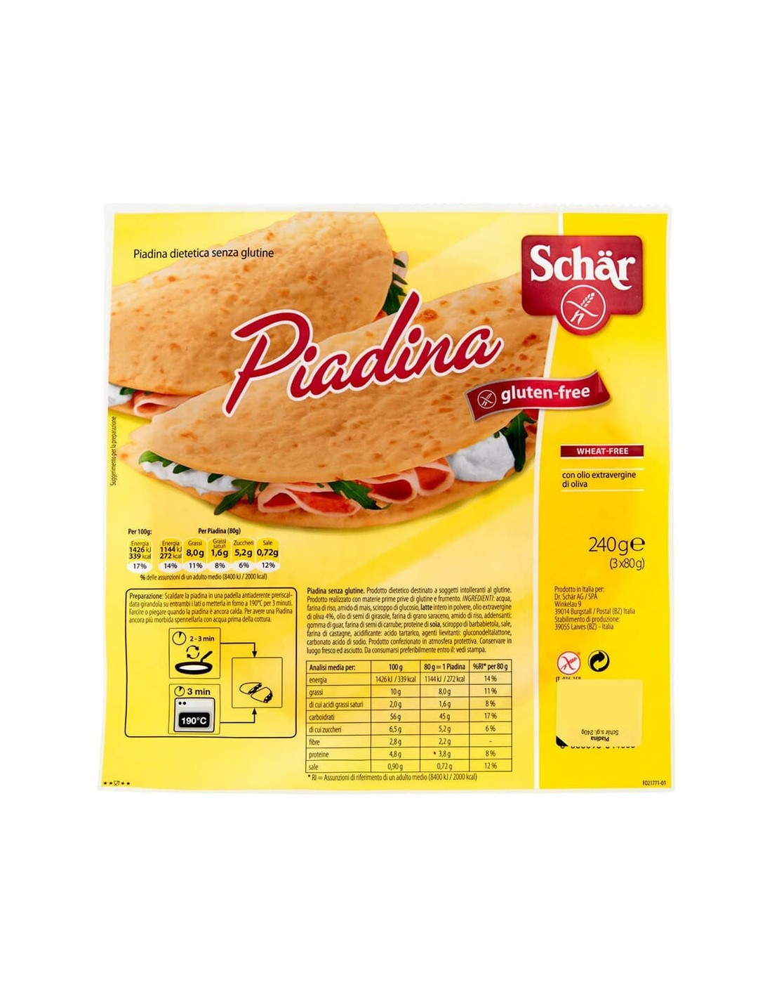 Schar Piadina Gr 240